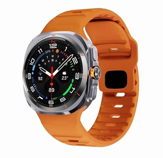 opaska pasek bransoleta LINEBAND Samsung Galaxy Watch ULTRA 47mm pomarańczowa Bestphone