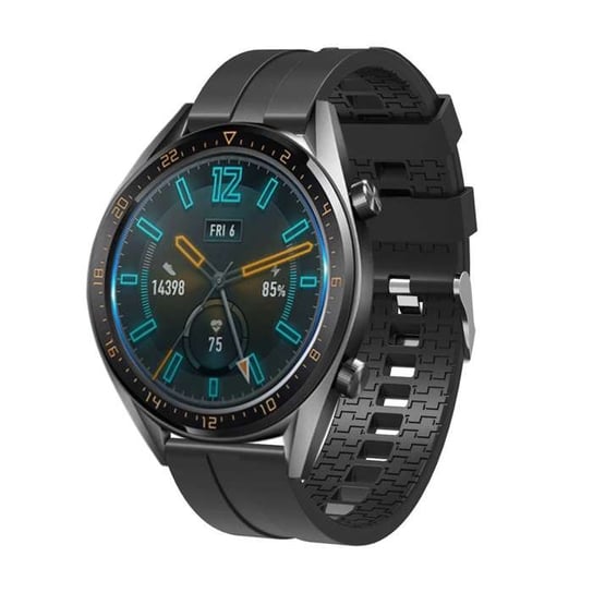 Opaska Pasek Bransoleta Lineband Wersja "2" Samsung Watch 46Mm 3 45Mm Gear S3 Huawei Watch Gt Gt2 2E Pro Gt3 Amazfit Gtr 2 2E Garmin Venu 2 Vivoavtive 4 Czarna Bestphone