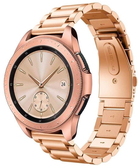 opaska pasek bransoleta STAINLESS SAMSUNG WATCH 42MM 3 41mm 4 40/44mm active Huawei Watch GT 2 / 3 42mm Amazfit GTS 1 2  2e MINI Garmin Venu / SQ BLUSH GOLD TECH-PROTECT