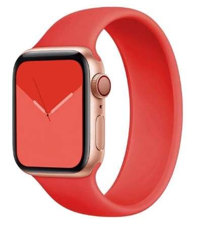 Opaska Pasek Bransoletka Solo Loop Apple Watch 1/2/3/4/5/6/7/8/Ultra/Se 42/44/45/49Mm Red Rozmiar L Bestphone