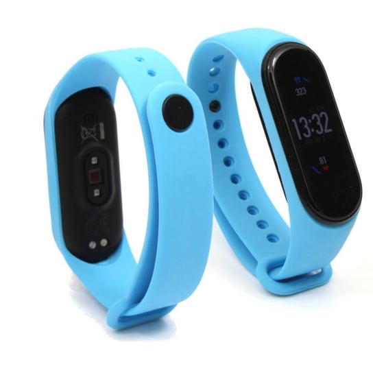 Opaska / Pasek Do Smartbanda Xiaomi Mi Band 3 Xmsh05Hm / 4 Xmsh07Hm Silikonowa Jasno Niebieska GSM-HURT