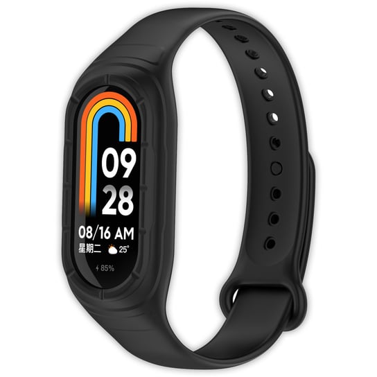 Opaska pasek + etui 2w1 Vanfone do Xiaomi Mi Smart Band 8/9, czarny Vanfone