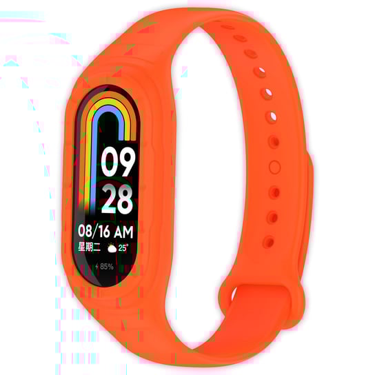Opaska pasek + etui 2w1 Vanfone do Xiaomi Mi Smart Band 8/9, pomarańczowy Vanfone
