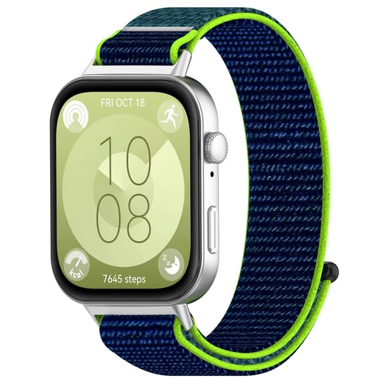 Opaska pasek nylonowy Vanfone do Huawei Watch Fit 3, limonkowa zieleń Vanfone