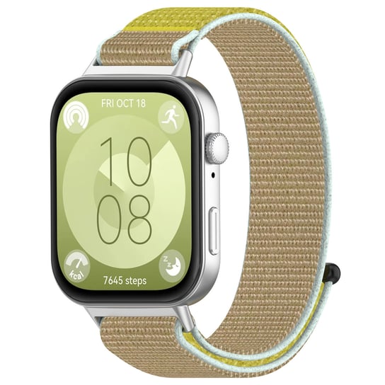 Opaska pasek nylonowy Vanfone do Huawei Watch Fit 3, słoneczny żółty Vanfone
