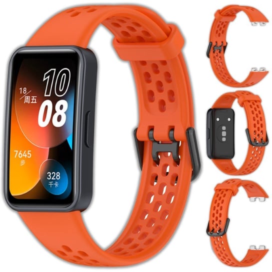 Opaska pasek perforowany Vanfone do Huawei Band 8/9/10, pomarańczowy Vanfone
