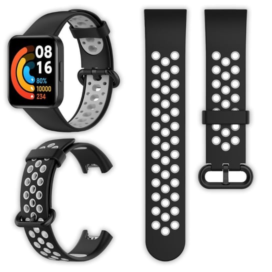 Opaska pasek perforowany Vanfone do Xiaomi Redmi Watch 2 Lite, czarno-szary Vanfone