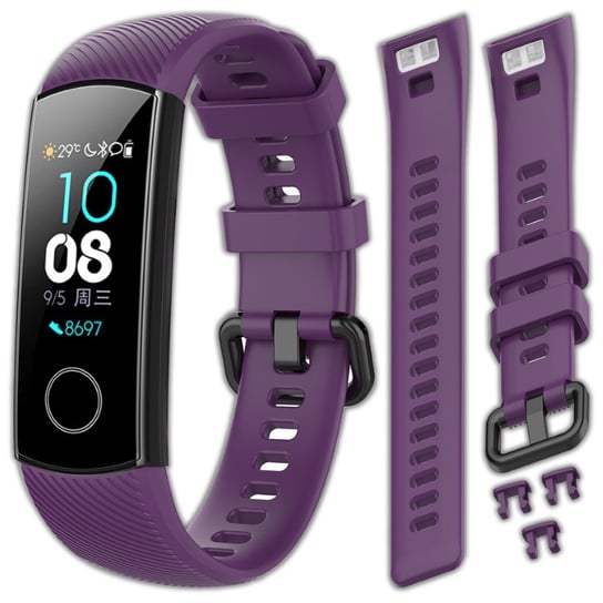 Opaska pasek silikonowy Vanfone do Honor Band 4/5, fioletowy Vanfone
