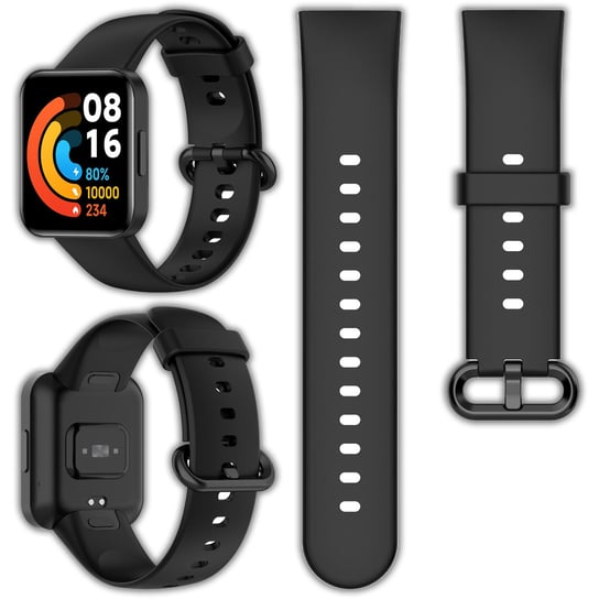 Opaska pasek silikonowy Vanfone do Xiaomi Redmi Watch 2 Lite, czarny Vanfone