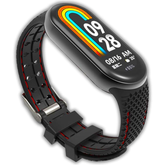Opaska pasek sportowy Vanfone do Xiaomi Mi Smart Band 8/9, czarno-czerwony Vanfone