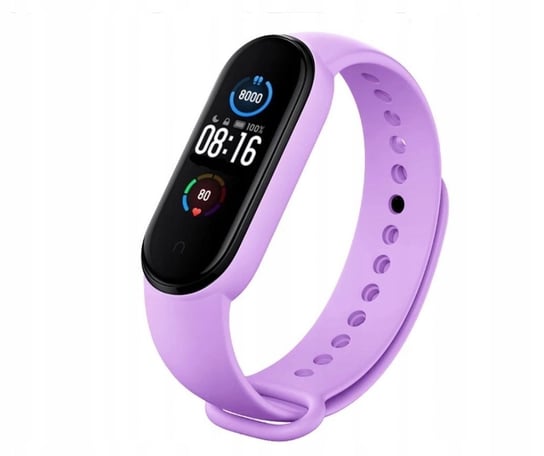 Opaska pasek zamienny do zegarka xiaomi mi band 5/6/7 kolor jasny fiolet Wojer