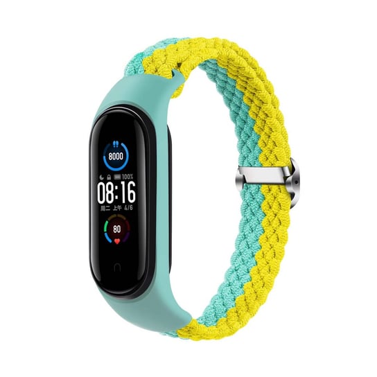 Opaska pleciona Smart Band M3/M4/M5/M6 MINT-YELLOW / MIĘTOWO-ŻÓŁTY OEM