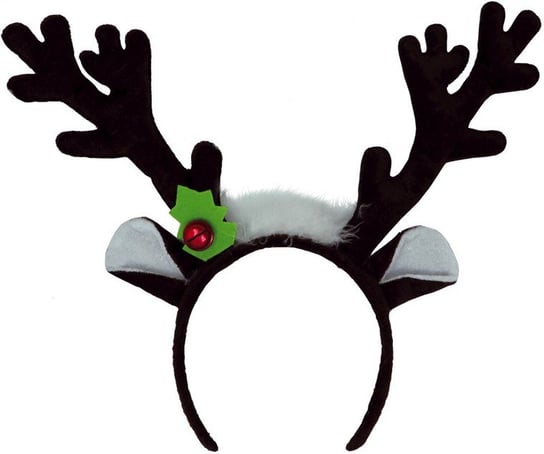 Opaska świąteczna na głowę rogi renifera z uszami naturalne Guirma
