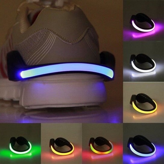 Opaska świecąca LED na but (2szt) - fioletowa Hedo