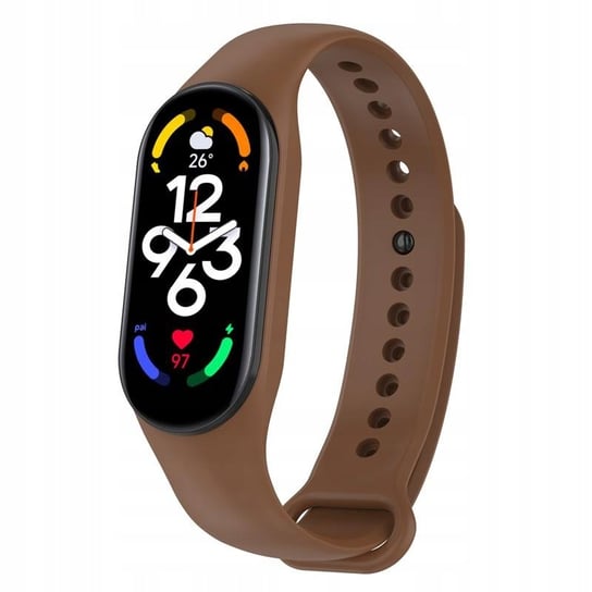 Opaska Zamienna Do Xiaomi Mi Band 5 / 6 / 7 Brązowy Bransoletka Smart Hello Case