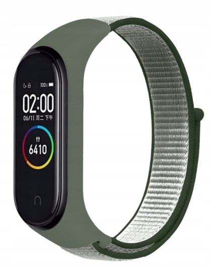 Opaska zamienna nylonowa do zegarka xiaomi mi band 3/4/5/6 w kolor oliwkowy Wojer
