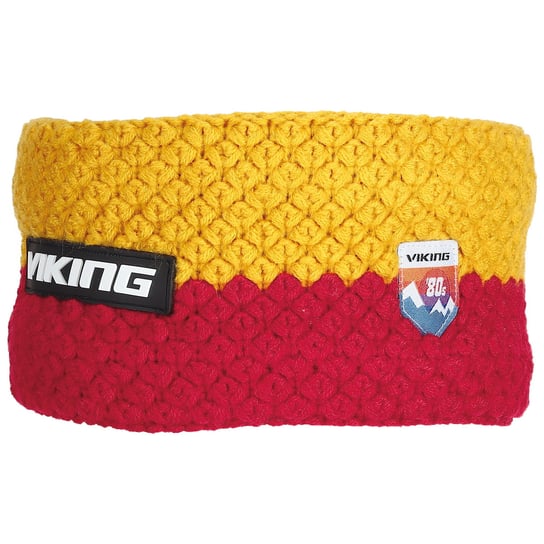 Opaska zimowa w stylu lat 80' Viking Riddle 3464 czerwono-żółty Viking