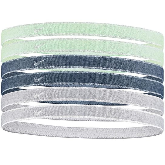 Opaski na głowę Nike Swoosh Sport Headbands 6 szt. miętowe, niebieskie, szare N1002008316OS Nike