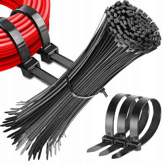 Opaski zaciskowe kablowe trytki uv czarne 2.5x100mm 100 sztuk Inna marka