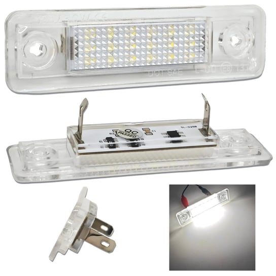 Opel Astra, Cobo, Corsa, Omega, Signum, Vectra, Zafira, Tigra lampki tablicy rejestracyjnej LED 2x650lm, zestaw 2szt motoLEDy