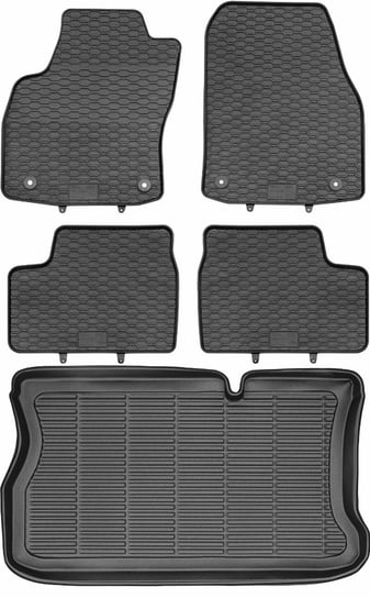 Opel Astra IV K Hatchback od 2015r. Bagażnik MAX-DYWANIK 911505 + Dywaniki GEYER 869/4C Max-Dywanik