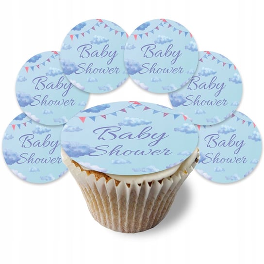 OPŁATEK NA MUFFINKI BABY SHOWER NIEBIESKIE Z2 Propaganda