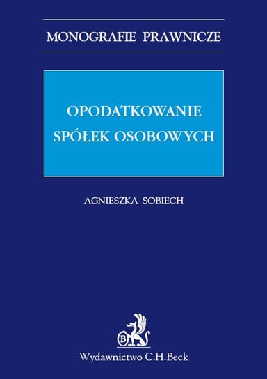 Opodatkowanie spółek osobowych - ebook PDF Sobiech Agnieszka