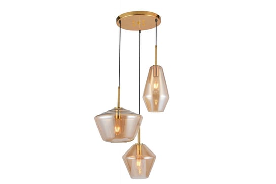 Oprawa Sufitowa Lime, 7993, Ac220-240V, 50/60Hz, 3*E27, Ip20, Śr. 35 Cm, Potrójna, Złota GTV