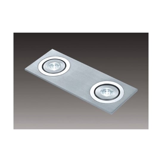 Oprawa wpuszczana ITALUX Downlights, srebrna, 2x1W, 2,5x16 cm ITALUX