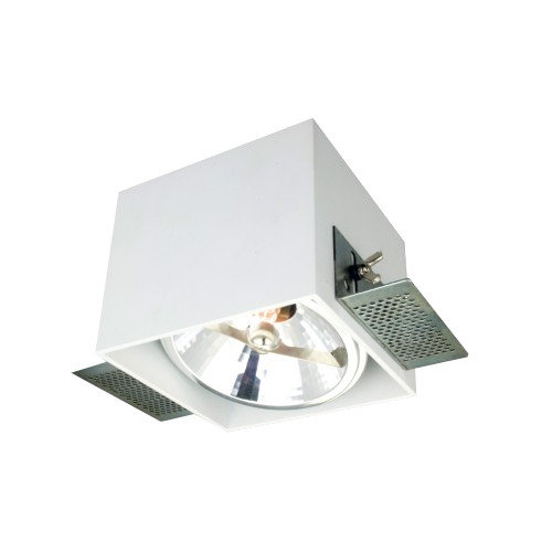 Oprawa wpuszczana LIGHT PRESTIGE Corleto, biała, 40W, 12,5x12,5 cm Light Prestige