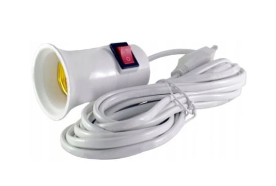 OPRAWKA ADAPTER GNIAZDA ŻARÓWKI E27-WTYK 230V Z WŁĄCZNIKIEM PRZEWODEM 2,4M Inna marka