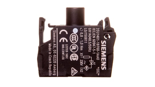 Oprawka z LED biała 230V AC montaż czołowy Sirius ACT 3SU1401-1BF60-1AA0 Siemens