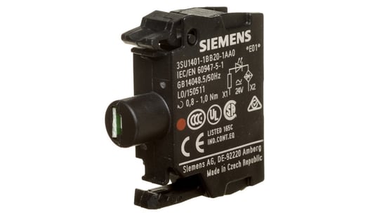Oprawka z LED czerwona 24V AC/DC montaż czołowy Sirius ACT 3SU1401-1BB20-1AA0 Siemens