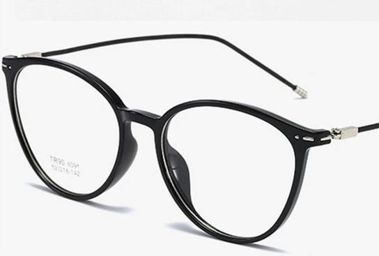 Oprawki okulary minusy kocie kujonki korekcyjne czarne od -0.5 do -6 Swakense