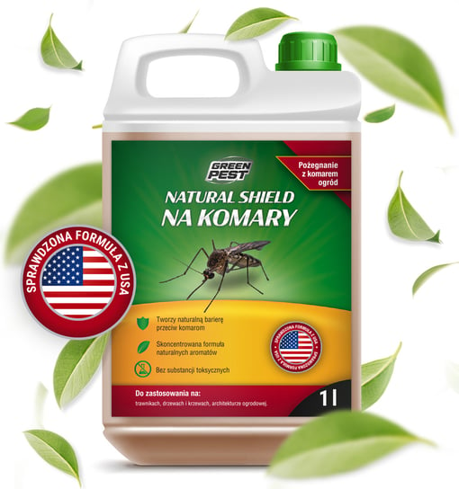 Oprysk GREEN PEST na Komary 1l Natural Shield Płyn Preparat Środek na Komary Kleszcze GREEN PEST