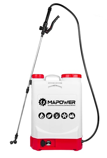 OPRYSKIWACZ AKUMULATOROWY PLECAKOWY CIŚNIENIOWY OGRODOWY 16L 5.5BAR MAPOWER MAPOWER