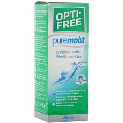 Opti-Free, PureMoist, wielofunkcyjny płyn dezynfekcyjny do miękkich soczewek kontaktowych, Wyrób medyczny, 300 ml Opti-Free