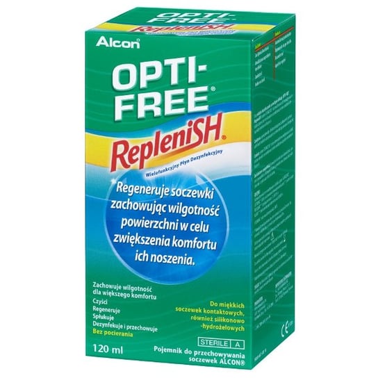 Opti-Free, RepleniSH, wielofunkcyjny płyn dezynfekujący do soczewek, Wyrób medyczny, 120 ml Opti-Free