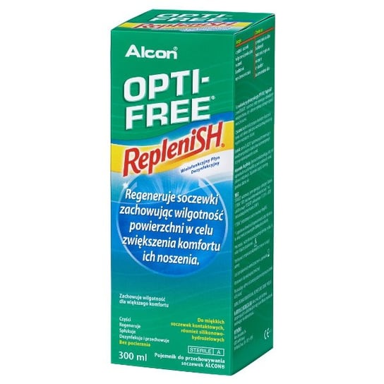 Opti-Free, RepleniSH, wielofunkcyjny płyn dezynfekujący do soczewek, Wyrób medyczny, 300 ml Opti-Free
