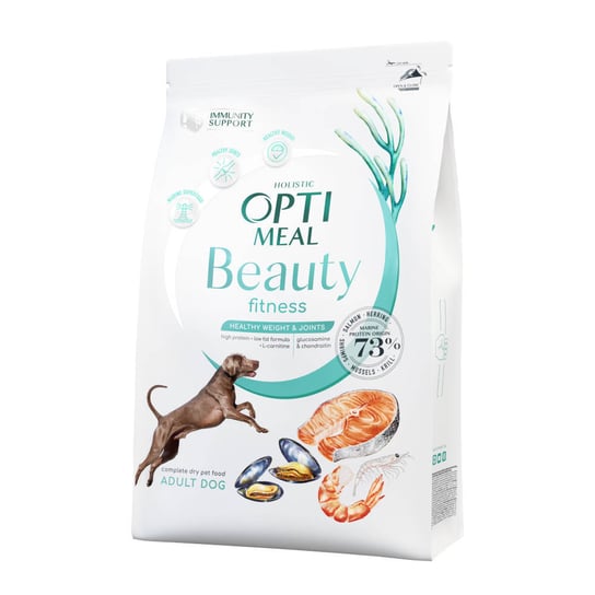 OPTIMEAL Beauty FITNESS GRAIN FREE bezzbożowa pełnoporcjowa sucha karma dla dorosłych psów wszystkich ras - Zdrowa waga i stawy 1,5 kg Optimeal