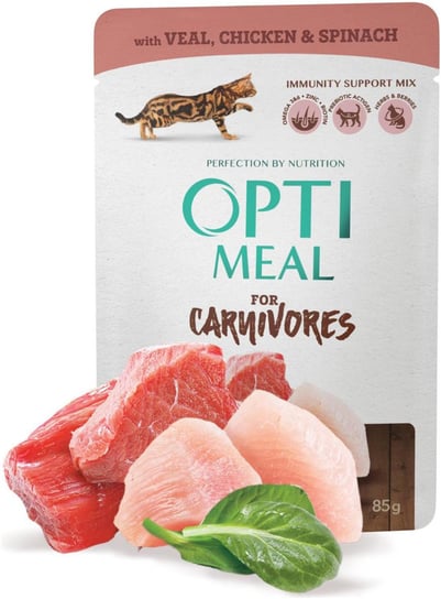 Optimeal Carnivores Cielęcina i kurczak 85g Optimeal