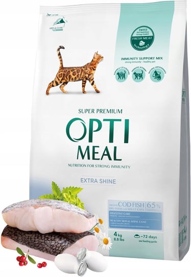 Optimeal Sucha karma dla kotów - dorsz 4 kg Optimeal