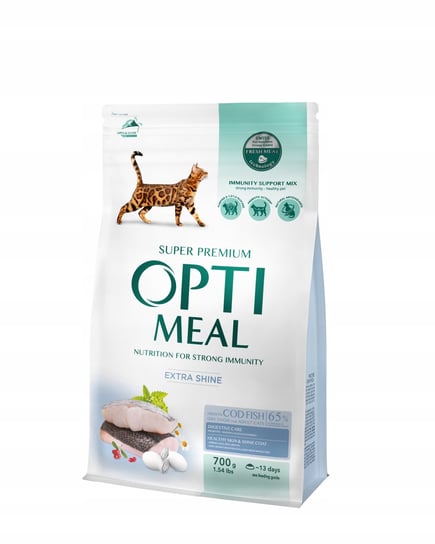 OPTIMEAL Sucha karma dla kotów - dorsz 700g Optimeal