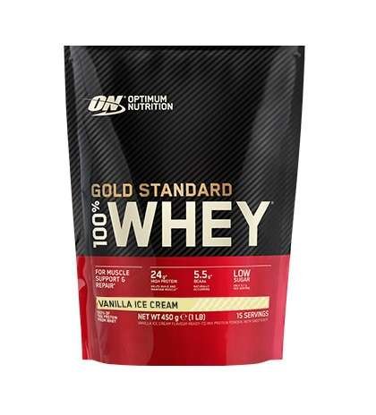 Optimum Nutrition 100% Whey Gold Standard Bag - 450G - Vanilla Ice Cream Optimum Nutrition