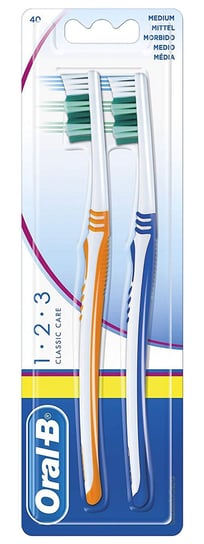 Oral- B 1-2-3 Twin Toothbrush Szczoteczka do Zębów 2 szt. Braun Oral- B