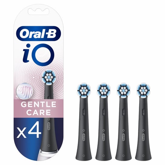 Oral-B iO Gentle Care Black Końcówki do szczoteczek elektrycznych, 4 sztuki Oral-B