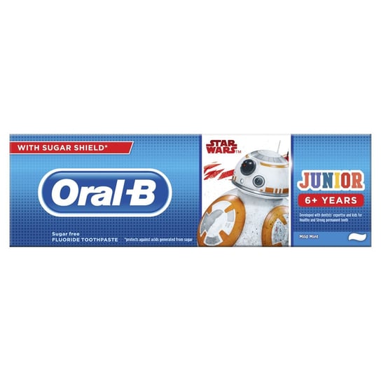 Oral-B, Junior, pasta do zębów dla dzieci 6+ Gwiezdne Wojny, 75 ml Oral-B