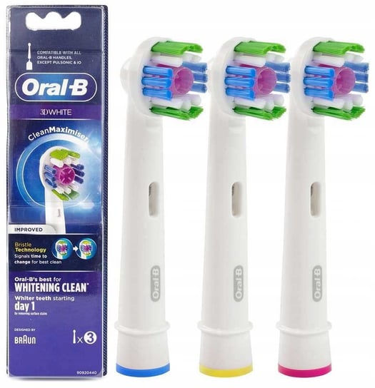 Oral-B, Końcówka do szczoteczki, Oral-B 3D WHITE, 3 szt. Oral-B