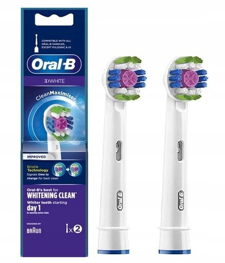 Oral-B, Końcówka do szczoteczki, Oral-B 3D White CleanMaximiser EB18pRB, 2 szt. Oral-B