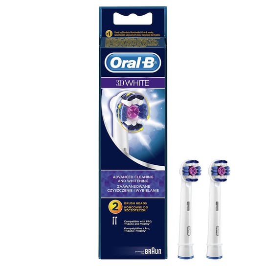 Oral-B, Końcówka do szczoteczki, Oral-B 3D White EB18, 2 szt. Oral-B